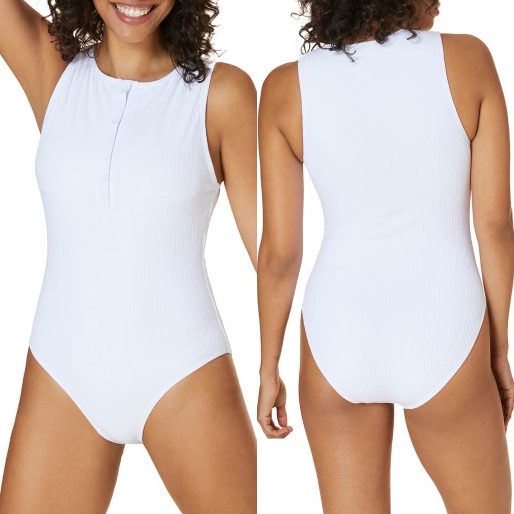 ANDIE White One-Piece Swimsuit Size Medium